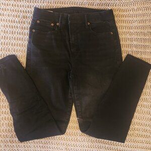 American Eagle Black Ripped Skinny Jeans 10